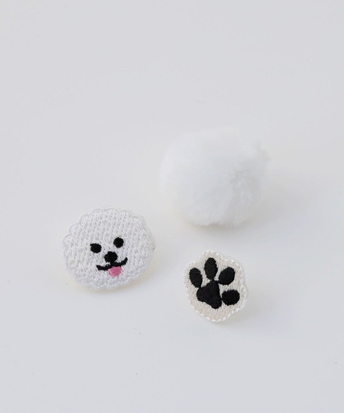 colleca la（コレカラ）の「わんこ＆ファーのシューズクリップセット（シューズ小物/雑貨・レディース・ホワイト/ベージュ・FREE）」の7枚目の写真