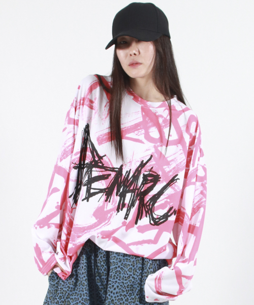 DEMARC(ドゥマーク)の「STREET GRAFFITI LOGO TEXT OVERSIZED T-SHIRT - Red(Tシャツ/カットソー・レディース・その他・MEDIUM/LARGE)」の8枚目の写真