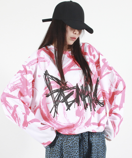 DEMARC(ドゥマーク)の「STREET GRAFFITI LOGO TEXT OVERSIZED T-SHIRT - Red(Tシャツ/カットソー・レディース・その他・MEDIUM/LARGE)」の11枚目の写真