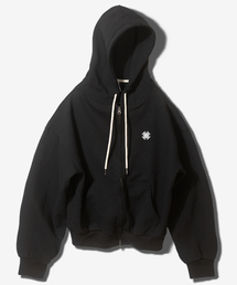 FANSHOW（ファンショー）の「SYMBOL OVER FIT  FLEECE-LINED HOODED ZIPUP - BLACK（パーカー）」