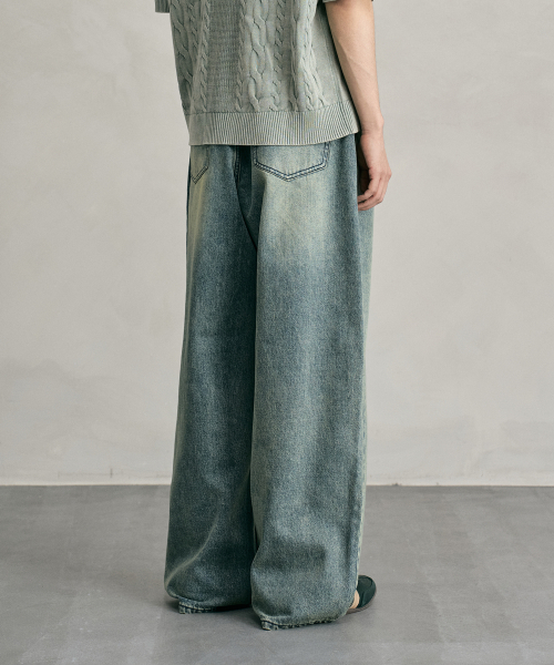DECET（デケト）の「Tin Washed Wide Jeans DCPT059RustGreen（デニムパンツ・レディース・その他・26/34/28/32）」の5枚目の写真
