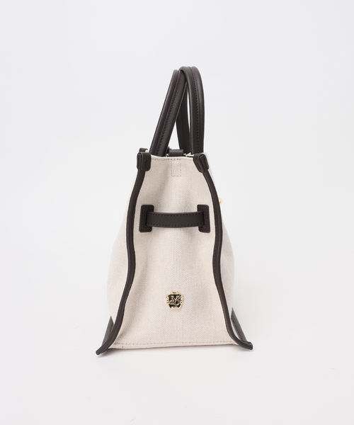 Spick & Span（スピックアンドスパン）の「VIOLAd’ORO / ヴィオラドーロ 別注キャンバス*レザートートバッグM*（トートバッグ・レディース・アイボリー・FREE）」の21枚目の写真