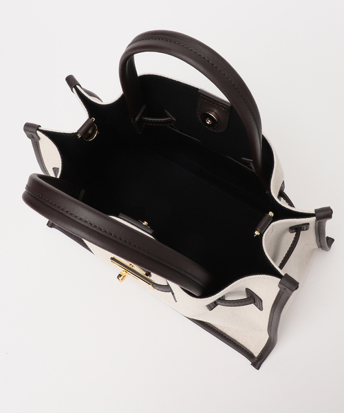 Spick & Span（スピックアンドスパン）の「VIOLAd’ORO / ヴィオラドーロ 別注キャンバス*レザートートバッグM*（トートバッグ・レディース・アイボリー・FREE）」の11枚目の写真