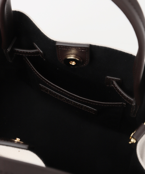 Spick & Span（スピックアンドスパン）の「VIOLAd’ORO / ヴィオラドーロ 別注キャンバス*レザートートバッグM*（トートバッグ・レディース・アイボリー・FREE）」の12枚目の写真