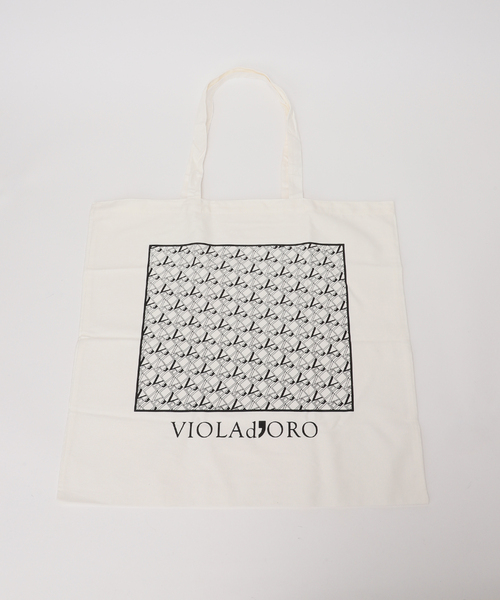 Spick & Span（スピックアンドスパン）の「VIOLAd’ORO / ヴィオラドーロ 別注キャンバス*レザートートバッグM*（トートバッグ・レディース・アイボリー・FREE）」の4枚目の写真