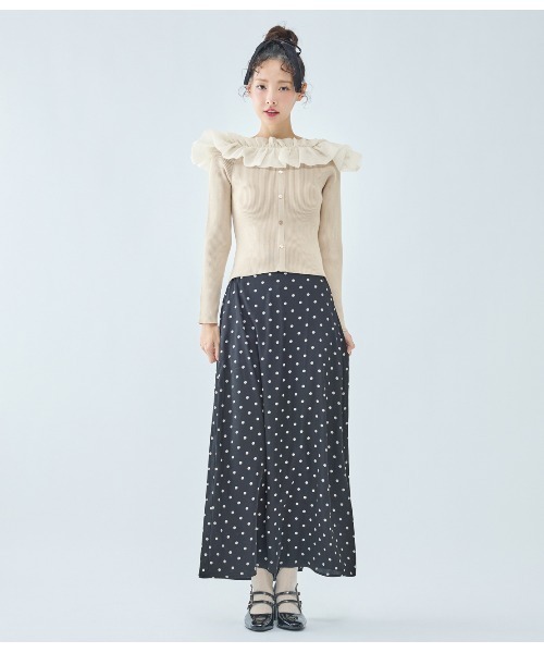 PEACH JOHN（ピーチジョン）の「フリルコンビニット（ニット/セーター・レディース・ブラウン/ネイビー/ベージュ・ONE SIZE）」の12枚目の写真