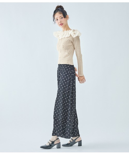 PEACH JOHN（ピーチジョン）の「フリルコンビニット（ニット/セーター・レディース・ブラウン/ネイビー/ベージュ・ONE SIZE）」の16枚目の写真