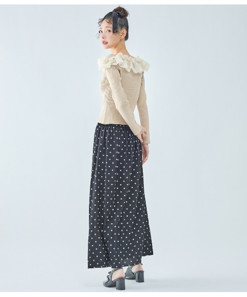 PEACH JOHN（ピーチジョン）の「フリルコンビニット（ニット/セーター・レディース・ブラウン/ネイビー/ベージュ・ONE SIZE）」の17枚目の写真