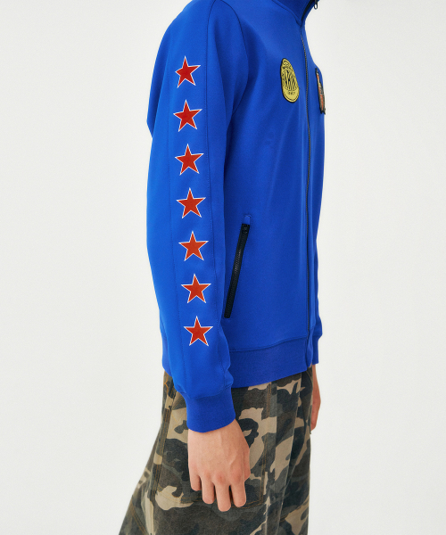 FROM ARLES(フロムアルル)の「90Sヴィンテージジャージジャケット / BLUE(ナイロンジャケット・メンズ・ブルー・MEDIUM/LARGE)」の7枚目の写真