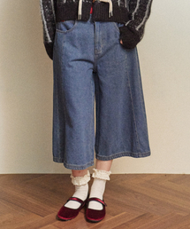 W BERMUDA CROP PANTS [BLUE]