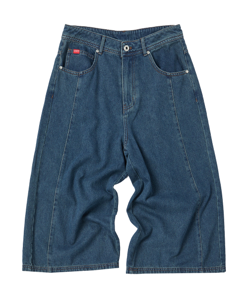 COMONINOZ（コモニノズ）の「W BERMUDA CROP PANTS [BLUE]（その他パンツ・レディース・ブルー・SMALL/MEDIUM）」の2枚目の写真
