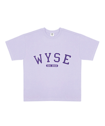 ベーシックカレッジロゴTシャツ（ライトパープル）