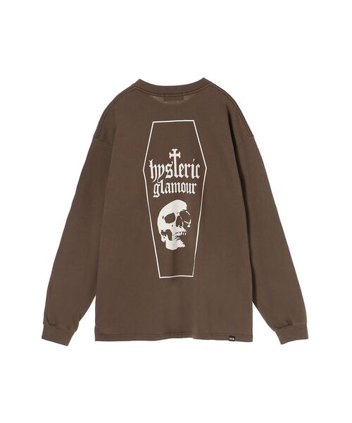 HYSTERIC GLAMOUR（ヒステリックグラマー）の「SKULL COFFIN Tシャツ（Tシャツ/カットソー・メンズ・ブラック/ブラウン/ホワイト・X-LARGE/LARGE/MEDIUM/SMALL）」の5枚目の写真