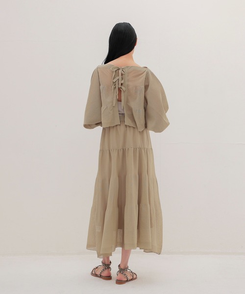 DRESSLAVE（ドレスレイブ）の「back ribbon 2way cardigan(バックリボン2wayカーディガン)（カーディガン/ボレロ・レディース・ネイビー・38）」の9枚目の写真