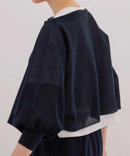 DRESSLAVE（ドレスレイブ）の「back ribbon 2way cardigan(バックリボン2wayカーディガン)（カーディガン/ボレロ・レディース・ネイビー・38）」の11枚目の写真