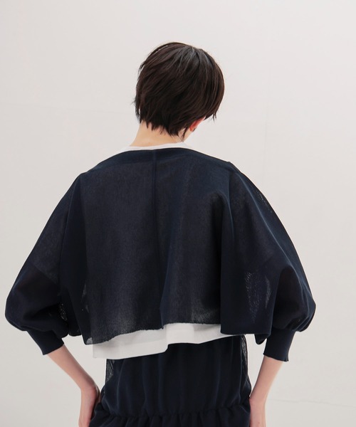 DRESSLAVE（ドレスレイブ）の「back ribbon 2way cardigan(バックリボン2wayカーディガン)（カーディガン/ボレロ・レディース・ネイビー・38）」の12枚目の写真