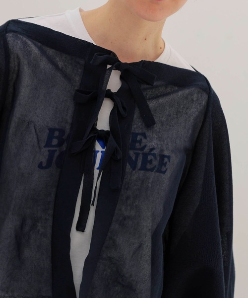 DRESSLAVE（ドレスレイブ）の「back ribbon 2way cardigan(バックリボン2wayカーディガン)（カーディガン/ボレロ・レディース・ネイビー・38）」の13枚目の写真