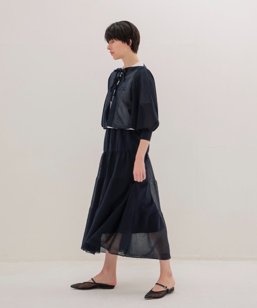 DRESSLAVE（ドレスレイブ）の「back ribbon 2way cardigan(バックリボン2wayカーディガン)（カーディガン/ボレロ・レディース・ネイビー・38）」の15枚目の写真