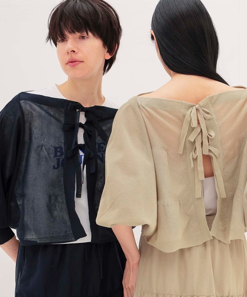 DRESSLAVE（ドレスレイブ）の「back ribbon 2way cardigan(バックリボン2wayカーディガン)（カーディガン/ボレロ・レディース・ネイビー・38）」の16枚目の写真