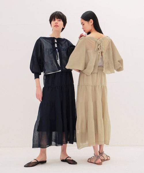 DRESSLAVE（ドレスレイブ）の「back ribbon 2way cardigan(バックリボン2wayカーディガン)（カーディガン/ボレロ・レディース・ネイビー・38）」の19枚目の写真