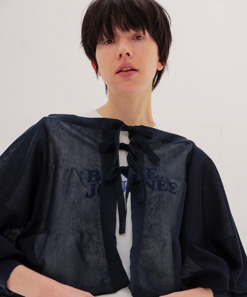 DRESSLAVE（ドレスレイブ）の「back ribbon 2way cardigan(バックリボン2wayカーディガン)（カーディガン/ボレロ・レディース・ネイビー・38）」の10枚目の写真