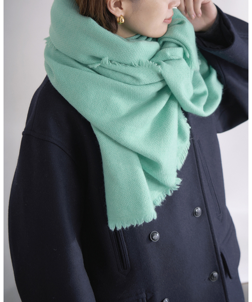 IENA（イエナ）の「NIMNIMDUAI/ニムニムデュアイ PASHMINA EMNROIDERY STOLE ストール 276（ストール/ショール・レディース・ピンク系その他/サックスブルー/アイボリー/ピンク/ライトグリーン・FREE）」の2枚目の写真