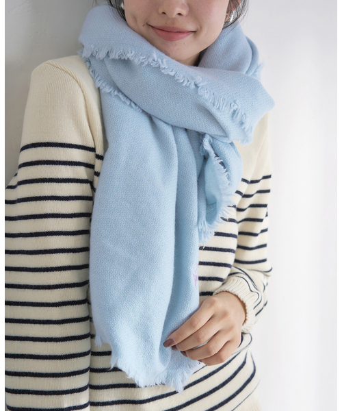 IENA（イエナ）の「NIMNIMDUAI/ニムニムデュアイ PASHMINA EMNROIDERY STOLE ストール 276（ストール/ショール・レディース・ピンク系その他/サックスブルー/アイボリー/ピンク/ライトグリーン・FREE）」の12枚目の写真