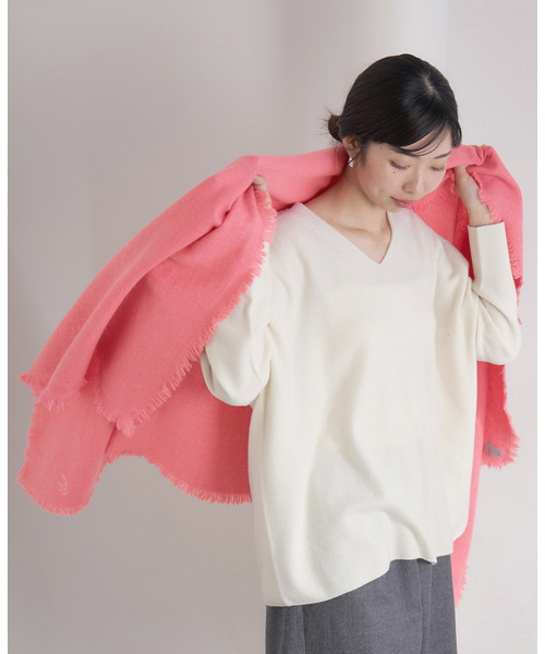 IENA（イエナ）の「NIMNIMDUAI/ニムニムデュアイ PASHMINA EMNROIDERY STOLE ストール 276（ストール/ショール・レディース・ピンク系その他/サックスブルー/アイボリー/ピンク/ライトグリーン・FREE）」の16枚目の写真