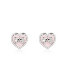 NOONOO FINGERS（ヌヌフィンガーズ）の「[925 Silver Needle] Heart Ribbon Earrings（ピアス（両耳用））」