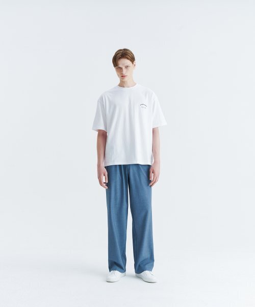 WHOLOVESART(フーラブズアート)の「Unisex Semi Wide Banding Slacks - Smoke Blue(スラックス・レディース・その他・SMALL/MEDIUM/LARGE/X-LARGE/XX-LARGE)」の3枚目の写真