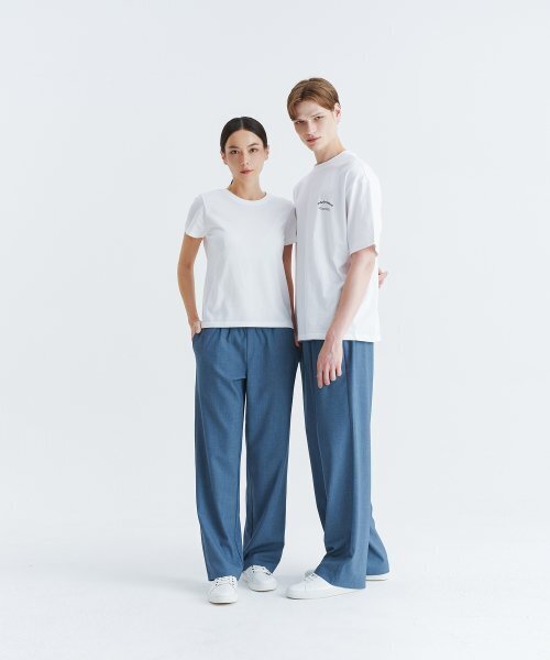 WHOLOVESART(フーラブズアート)の「Unisex Semi Wide Banding Slacks - Smoke Blue(スラックス・レディース・その他・SMALL/MEDIUM/LARGE/X-LARGE/XX-LARGE)」の5枚目の写真