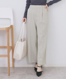 index | 裏起毛ストレッチワイドパンツ【洗濯機OK/イージーアイロン】(その他パンツ)