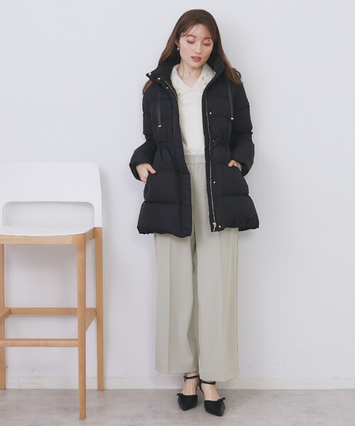 index（インデックス）の「裏起毛ストレッチワイドパンツ【洗濯機OK/イージーアイロン】（その他パンツ・レディース・ブラック/ブラウン系その他/ライトグレー・36/38/40/42）」の6枚目の写真