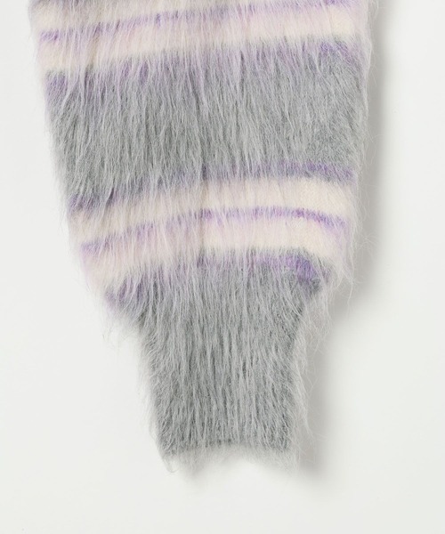 LEPSIM(レプシィム)の「5ゲージシャギーボーダーポロ 640305(ニット/セーター・レディース・ブラック系その他/グレー系その他/ベージュ系その他・FREE)」の7枚目の写真