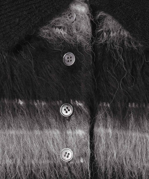 LEPSIM(レプシィム)の「5ゲージシャギーボーダーポロ 640305(ニット/セーター・レディース・ブラック系その他/グレー系その他/ベージュ系その他・FREE)」の10枚目の写真