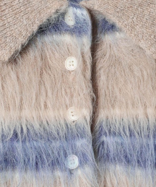 LEPSIM(レプシィム)の「5ゲージシャギーボーダーポロ 640305(ニット/セーター・レディース・ブラック系その他/グレー系その他/ベージュ系その他・FREE)」の12枚目の写真