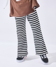 ever closet（エバークローゼット）の「穿くだけで美脚 リブボーダーフレアパンツ（その他パンツ）」