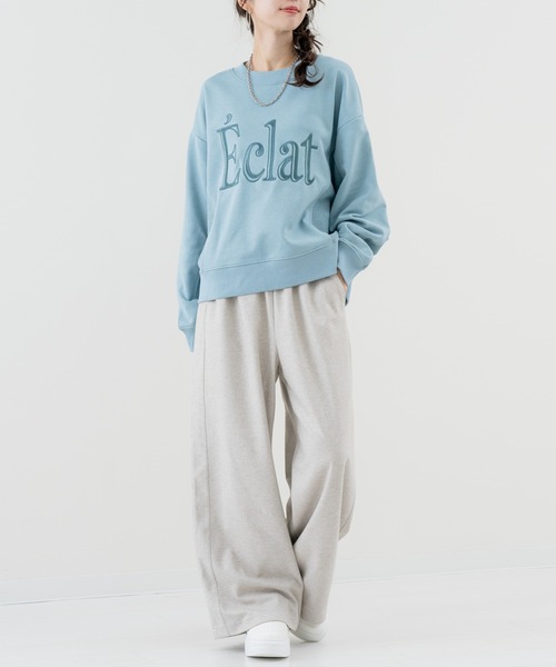 refinedworks(リファインドワークス)の「【refinedworks】大人が着られる 裏毛 ロゴ スウェット(スウェット・レディース・ピンク/ブルー/オートミール・FREE)」の8枚目の写真