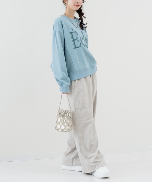refinedworks(リファインドワークス)の「【refinedworks】大人が着られる 裏毛 ロゴ スウェット(スウェット・レディース・ピンク/ブルー/オートミール・FREE)」の9枚目の写真