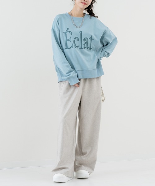 refinedworks(リファインドワークス)の「【refinedworks】大人が着られる 裏毛 ロゴ スウェット(スウェット・レディース・ピンク/ブルー/オートミール・FREE)」の10枚目の写真