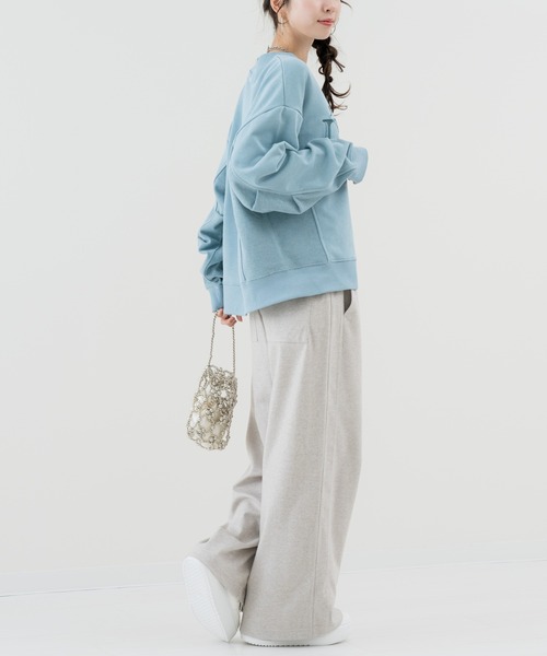 refinedworks(リファインドワークス)の「【refinedworks】大人が着られる 裏毛 ロゴ スウェット(スウェット・レディース・ピンク/ブルー/オートミール・FREE)」の12枚目の写真