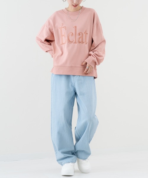 refinedworks(リファインドワークス)の「【refinedworks】大人が着られる 裏毛 ロゴ スウェット(スウェット・レディース・ピンク/ブルー/オートミール・FREE)」の16枚目の写真