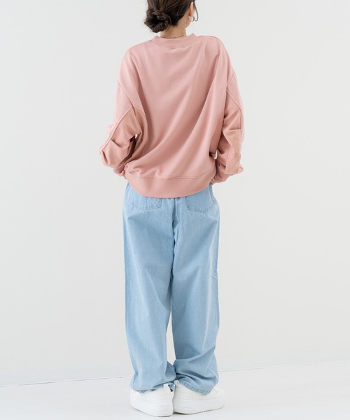refinedworks(リファインドワークス)の「【refinedworks】大人が着られる 裏毛 ロゴ スウェット(スウェット・レディース・ピンク/ブルー/オートミール・FREE)」の18枚目の写真
