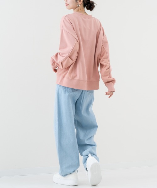 refinedworks(リファインドワークス)の「【refinedworks】大人が着られる 裏毛 ロゴ スウェット(スウェット・レディース・ピンク/ブルー/オートミール・FREE)」の19枚目の写真