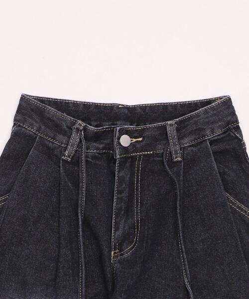 dispark（ディスパーク）の「DISPARK/【26年春夏新作】ドローコードブラストデニム（デニムパンツ・レディース・ダークインディゴブルー/ブラック・MEDIUM/SMALL）」の13枚目の写真