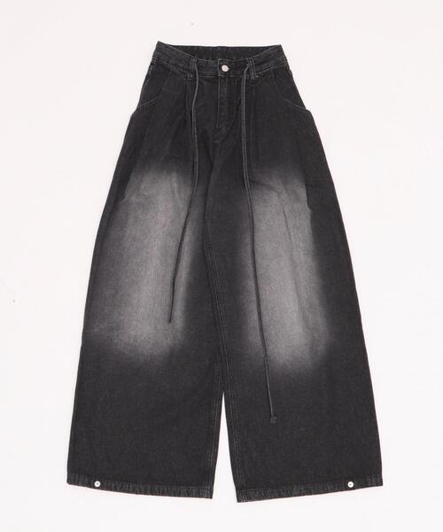 dispark（ディスパーク）の「DISPARK/【26年春夏新作】ドローコードブラストデニム（デニムパンツ・レディース・ダークインディゴブルー/ブラック・MEDIUM/SMALL）」の19枚目の写真