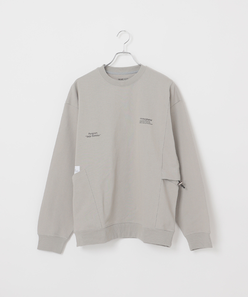 B.C STOCK(ベーセーストック)の「《追加2》【OLIVEDRAB/オリーブドラブ】キャリーポケット スウェット(スウェット・メンズ・スミクロ/グレー系その他/ホワイト/アーミー・MEDIUM/LARGE)」の3枚目の写真