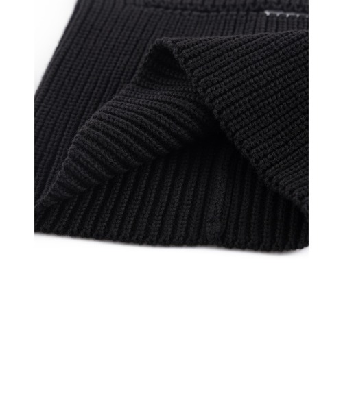 SUPPLIER（サプライヤー）の「ビーニー｜Cross Leather Patch Balaclava beanie｜SUPPLIER（ニットキャップ/ビーニー・メンズ・ブラック・FREE）」の8枚目の写真