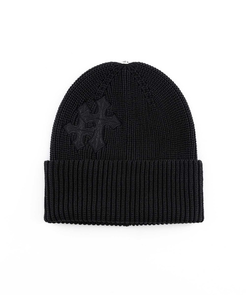 SUPPLIER（サプライヤー）の「ビーニー｜Cross Leather Patch Balaclava beanie｜SUPPLIER（ニットキャップ/ビーニー・メンズ・ブラック・FREE）」の13枚目の写真