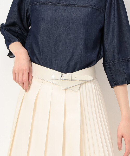 K.T KIYOKO TAKASE（キヨコタカセ）の「50mm 2WAYゴムベルト（ベルト・レディース・オフホワイト・9号）」の4枚目の写真